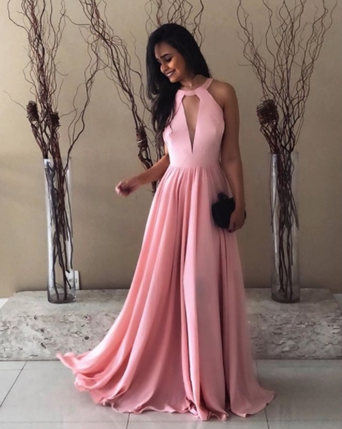 vestido de festa rosa