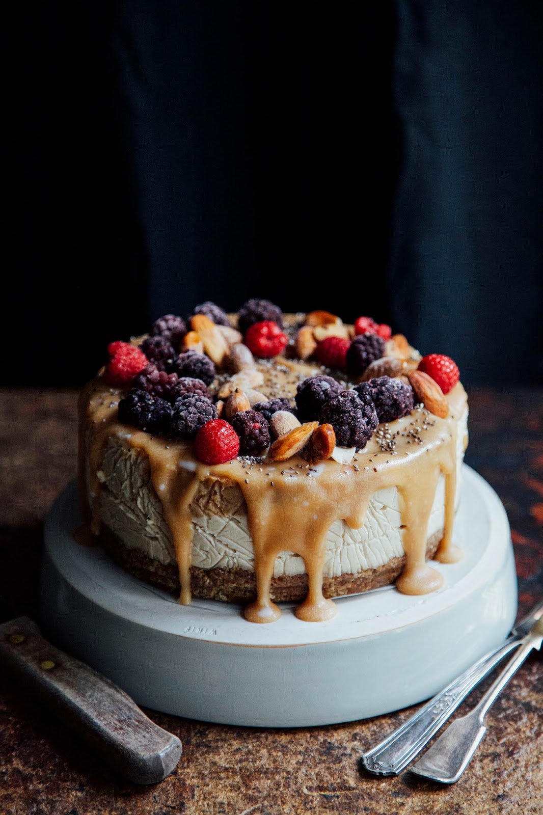 This Rawsome Vegan Life FIERCE SALTED CARAMEL CHEESECAKE