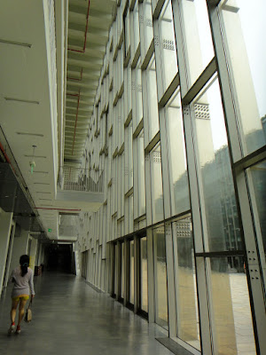The glassdoor inside Ewha University Seoul