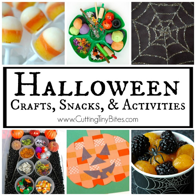 Halloween crafts, snacks, and activities for kids. Fun chocies for toddlers, preschoolers, kindergartners, and elementary children.