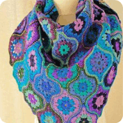 Bufanda de carpetitas a Crochet Bufanda de carpetitas a Crochet