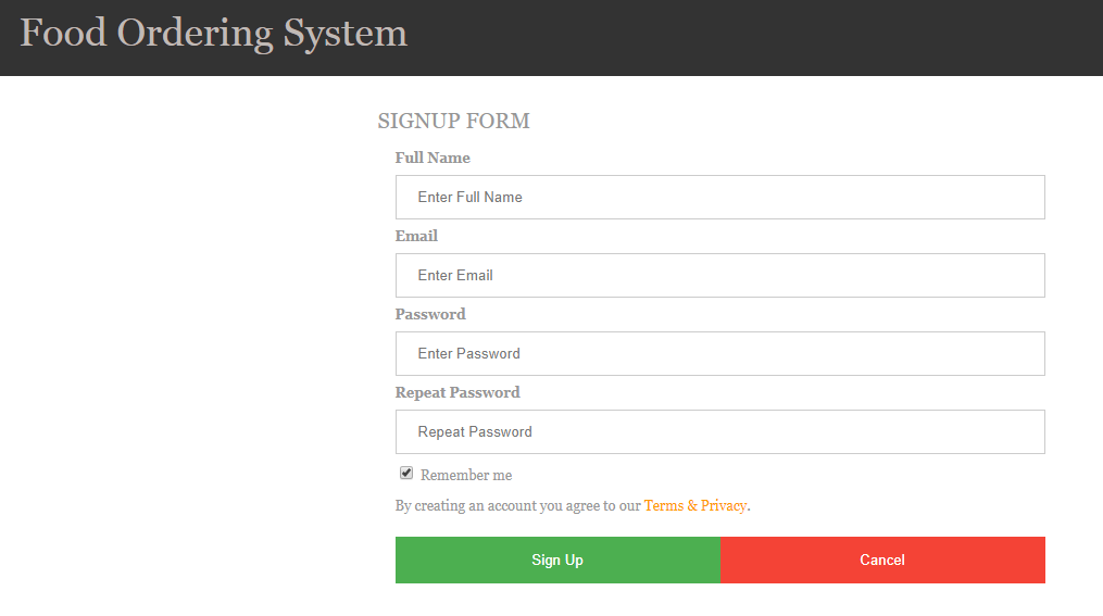 How to Create Online Food Ordering System Using HTML and CSS (Part-2)