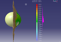 Computer model of a bullet impact.