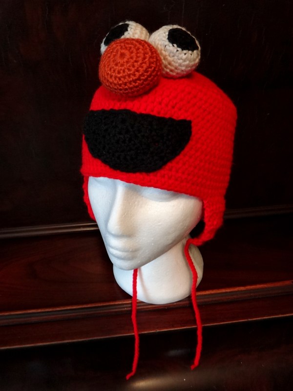 Grandma Swills' Handcrafted Knits: Handmade Crochet Child's Elmo Hat