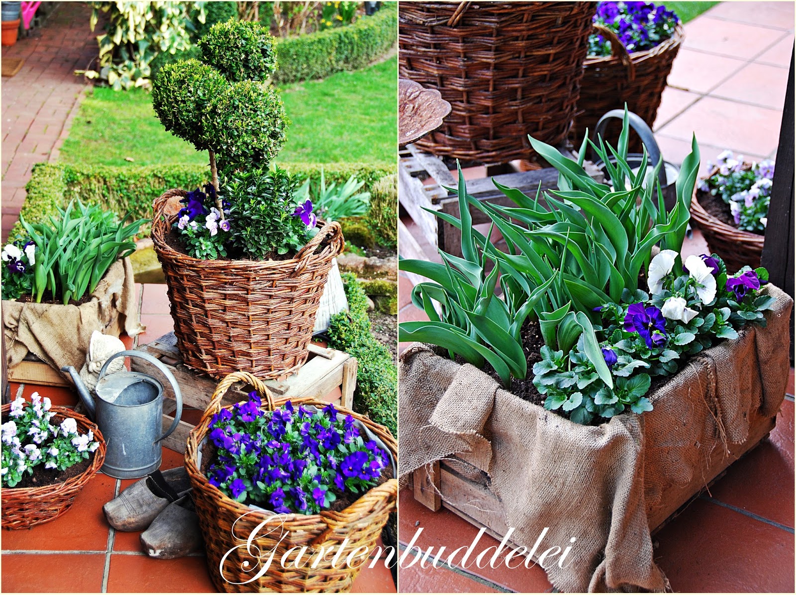 Gartenbuddelei: Weidenkörbe....