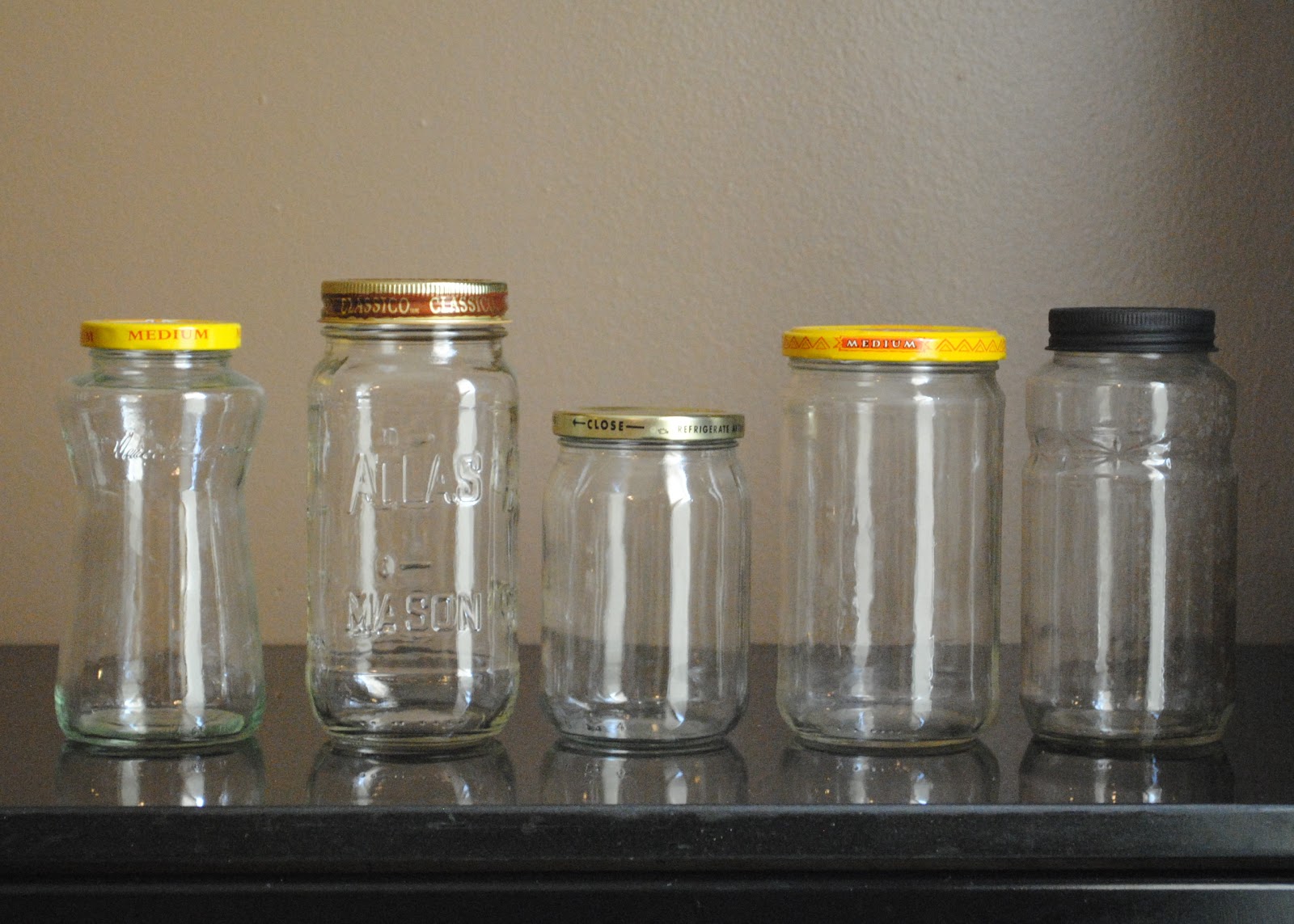 i thought of it second. glass jars saving and reusing