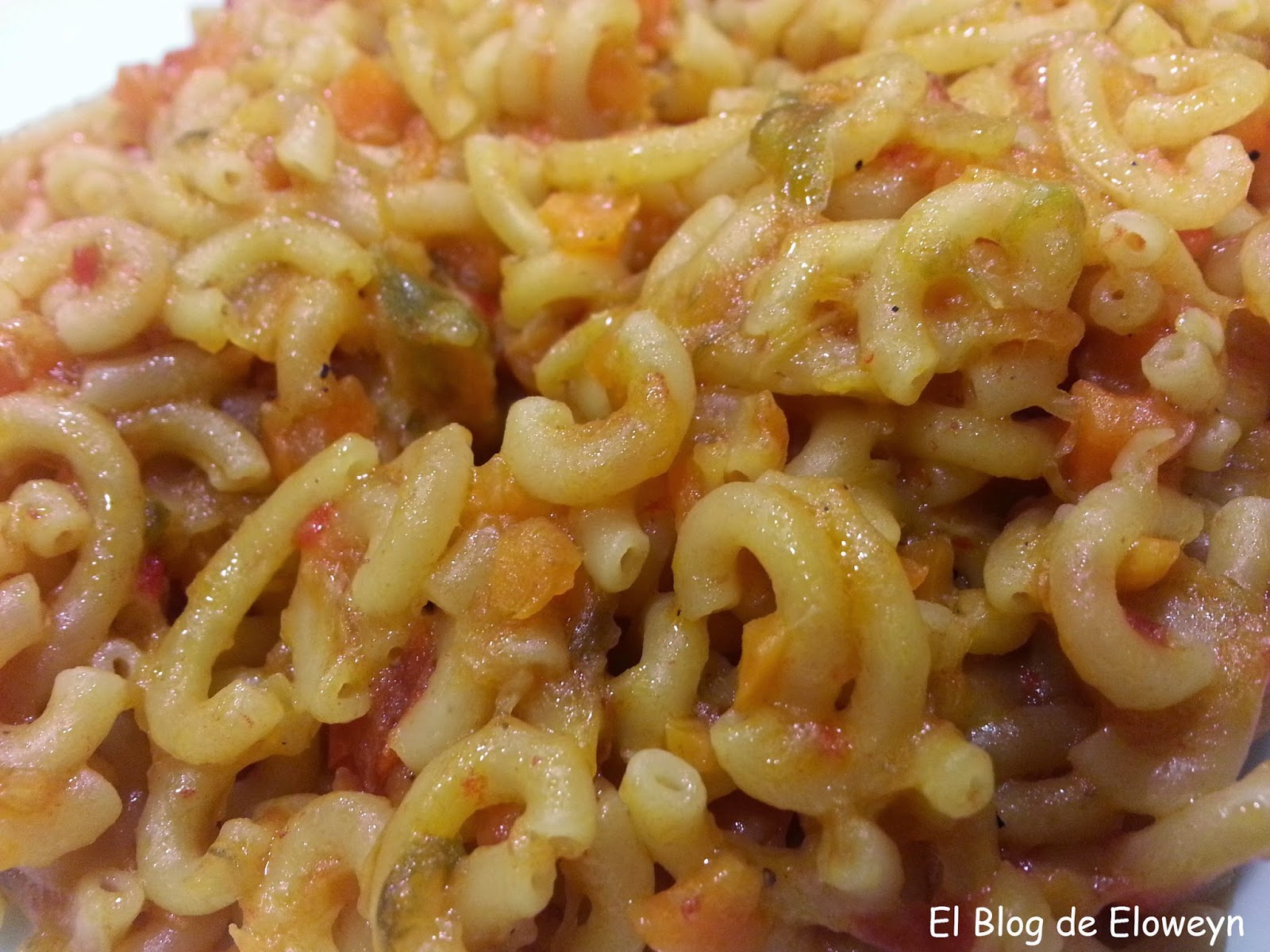 Fideos con verduras