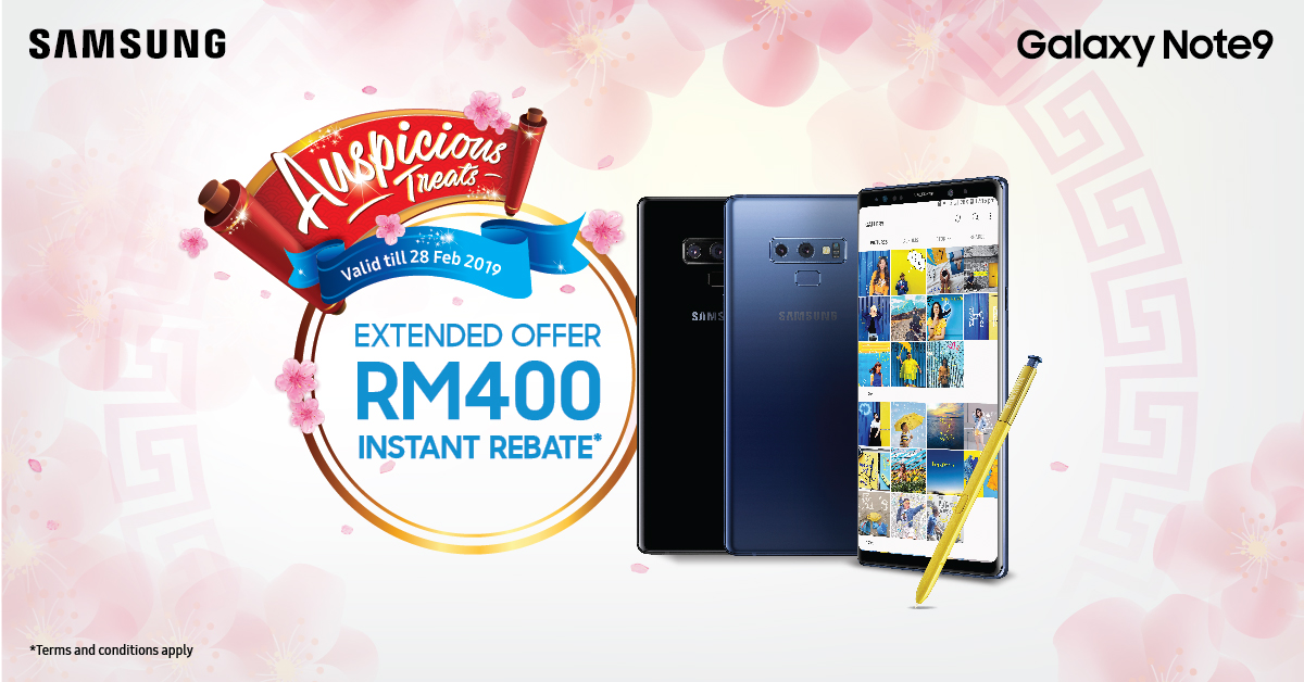 Samsung Galaxy Note9 Rebate RM400