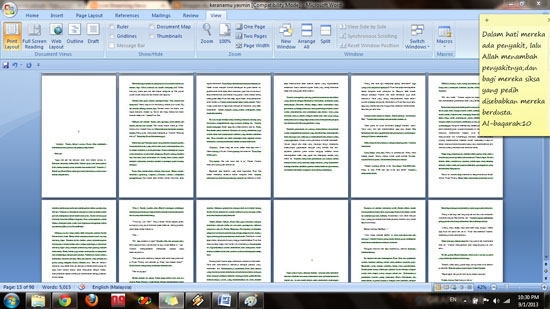 Novel Kisah Hidup Blogger Yasmin J Hunwick