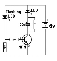 Мигание светодиода схема. Схема мигающего светодиода 2n6027. Схема моргающего светодиода 1.5 вольт. Схема мигалки на 5в. Мигалка для светодиодной ленты 12 вольт схема.