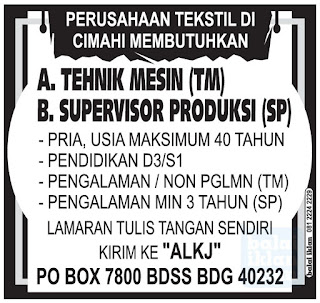 Lowongan Kerja Textile Bandung