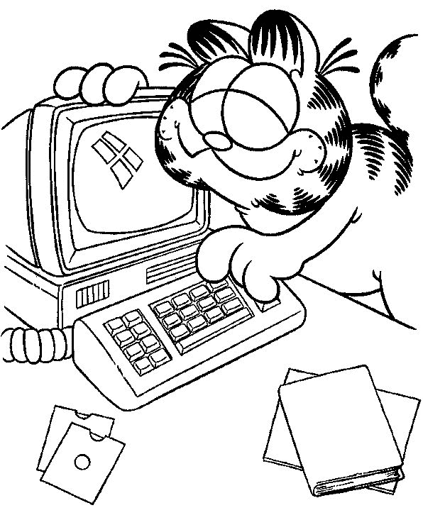 garfield coloring book pages - photo #48