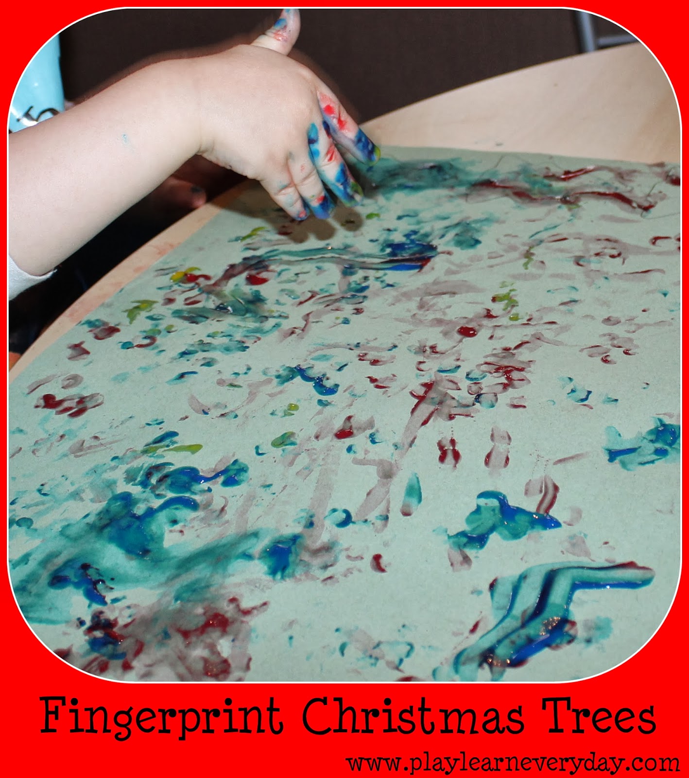 Fingerprint Christmas Trees Play and Learn Every Day