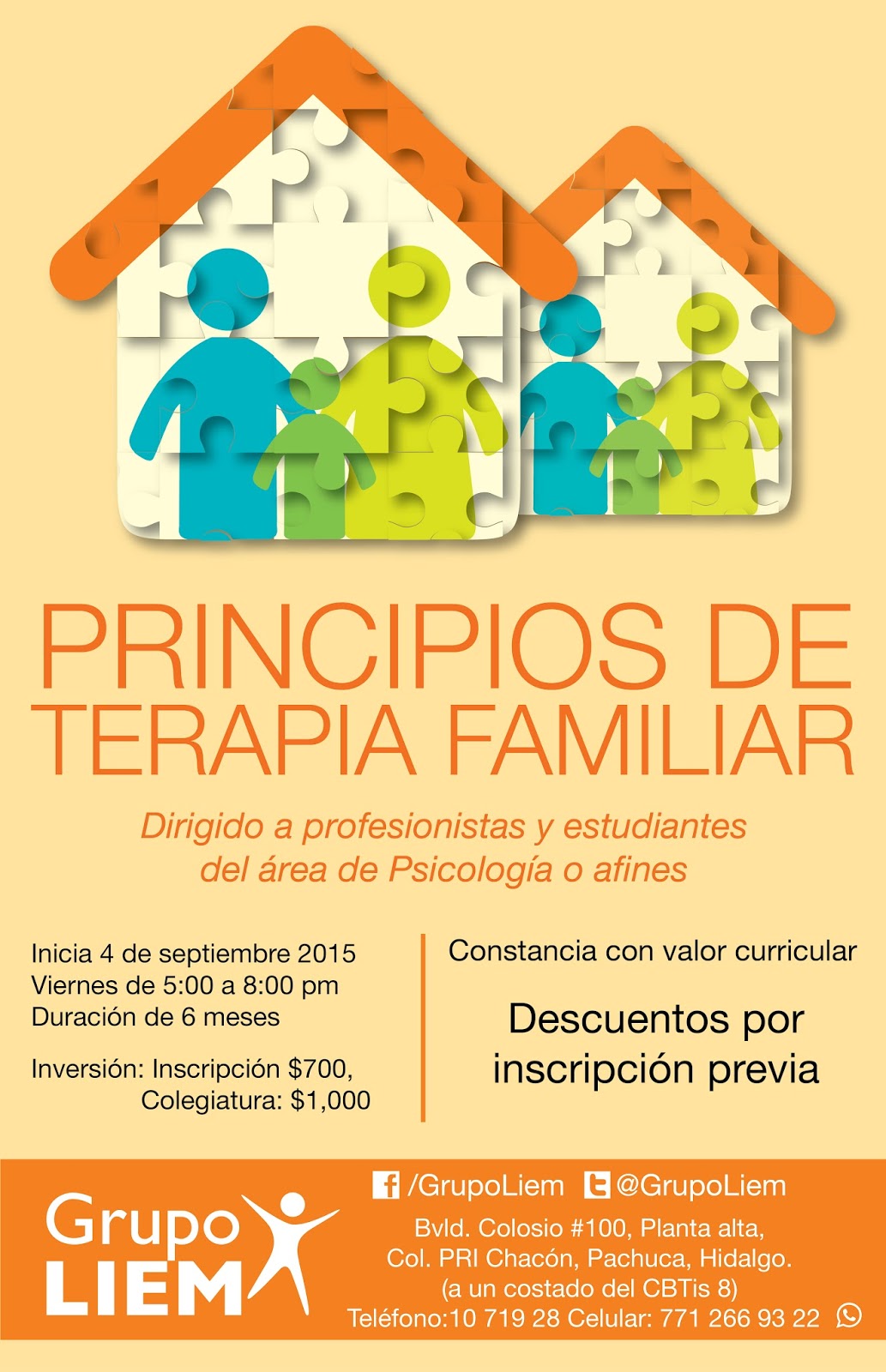 Principios de la Terapia Familiar septiembre 2015 GRUPO LIEM Principios de la Terapia Familiar septiembre 2015 GRUPO LIEM