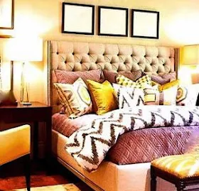 master bedroom designed using earth tone fang shui colours
