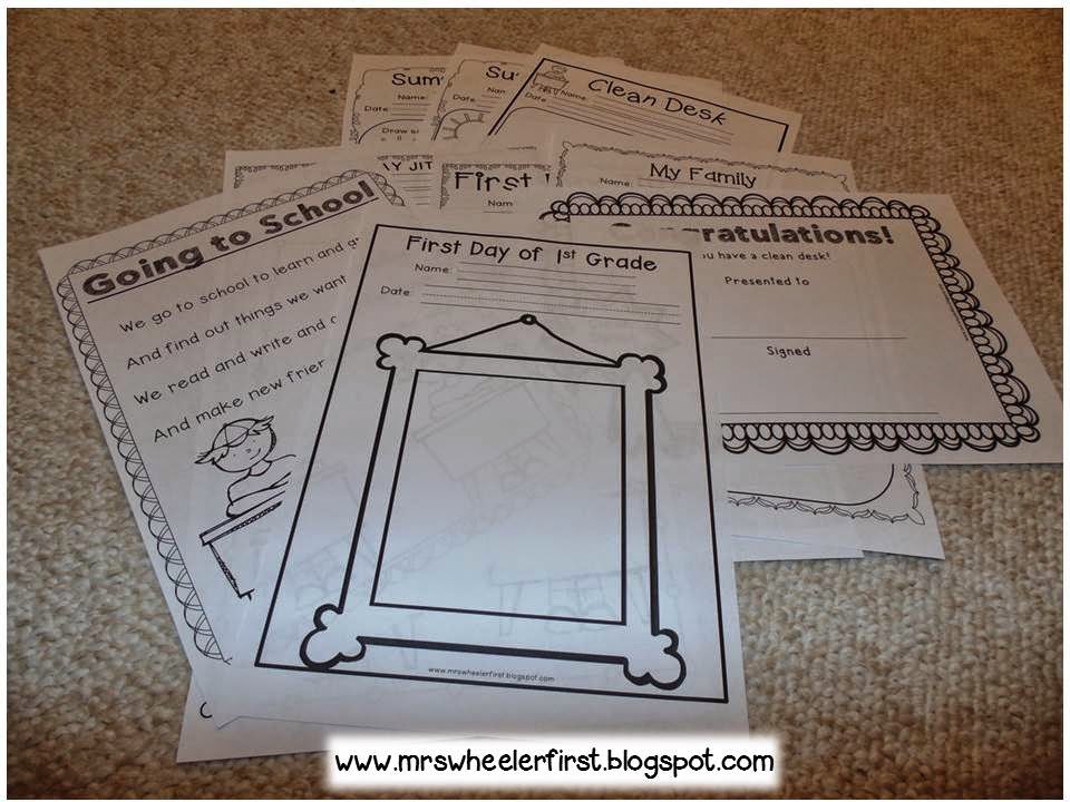 Mrs. Wheeler's First Grade Tidbits: Back to School Pack!