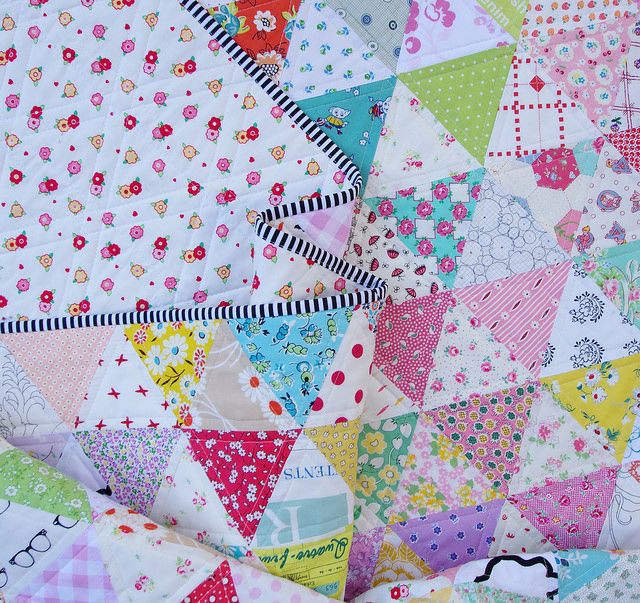 Equilateral Triangle Quilt by Red Pepper Quilts