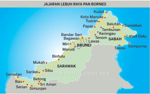 Lebuhraya Pan Borneo Sabah & Sarawak bebas daripada bayaran tol, tol free di Sarawak, tidak perlu bayar tol di jalan raya Sarawak