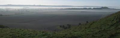 Vale of Pewsey, this autumn morning. Misty England.