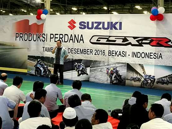Suzuki Indonesia kembali meriahkan kelas sport 150cc dengan memulai produksi perdana GSX-R150 !