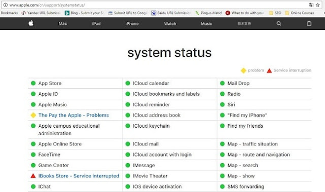 Check for iMessage service outage on Apple System Status Page