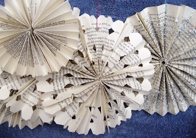 upcycled paper snowflakes