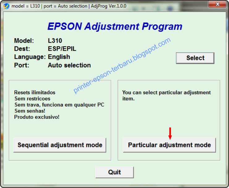 Download Resetter Printer Epson L310