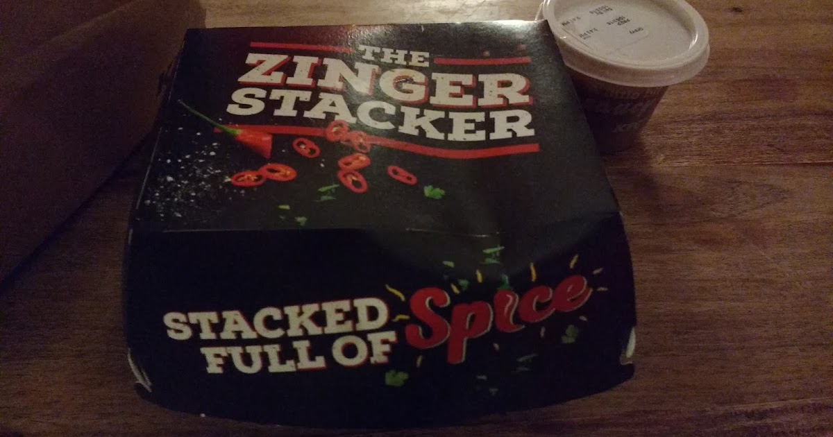 Kentucky Fried Bloggin' Zinger Stacker Meal Review