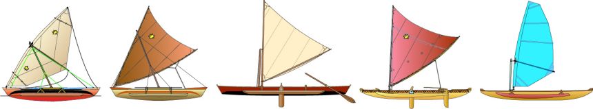             Outrigger Sailing Canoes