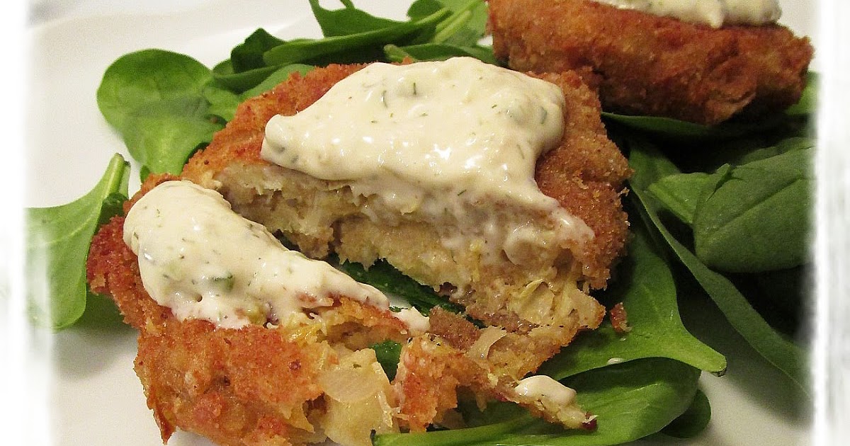 Crab cakes, sauce tartare au raifort et à (vegan)