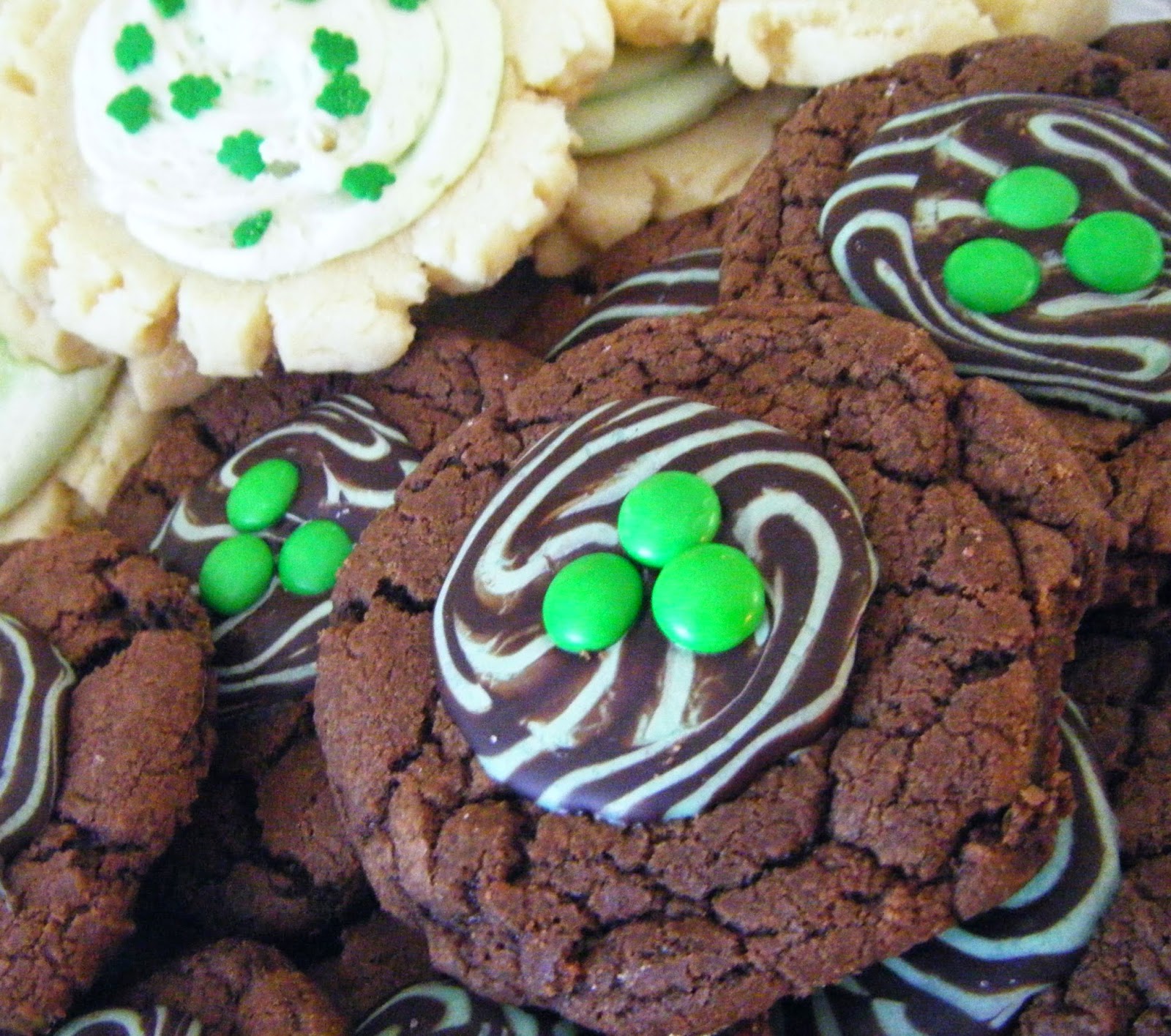 west side baker Mint Chocolate Shamrock Cookies