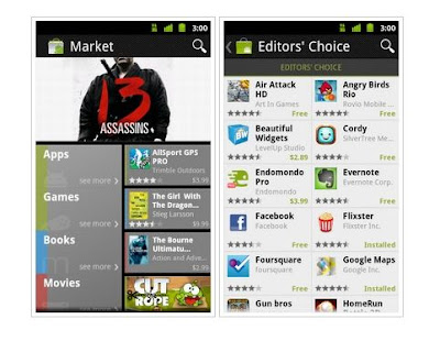 Google anuncia nova versão do Android Market para smartphones