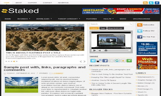 Staked Blogger Template