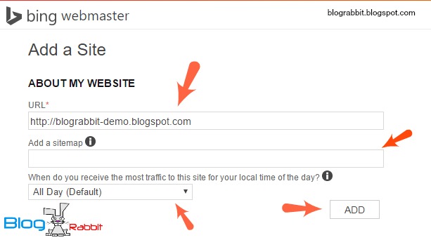 Submit Blogger Website to Bing/Yahoo Webmaster
