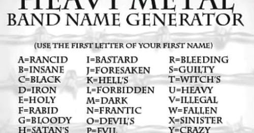Black metal name generator