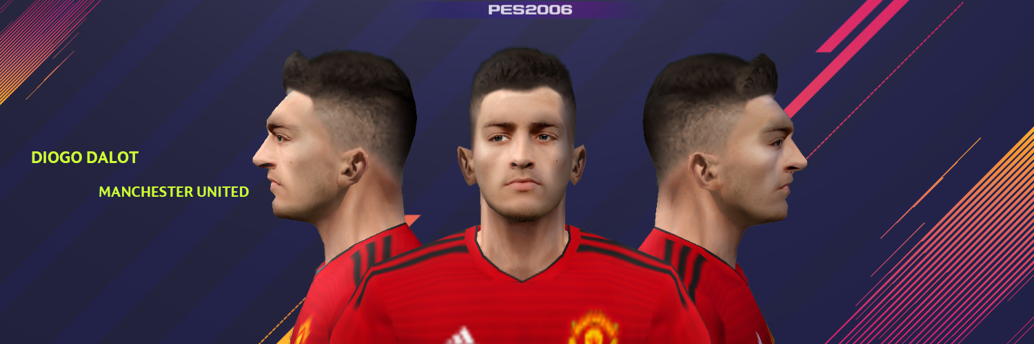 Face Hair Diogo Dalot Pes2006 Man United Season 2018 19