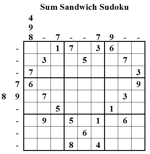 Sum Sandwich Sudoku (Daily Sudoku League #7)