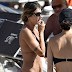 Elisabetta Canalis is sizzling in a bikini just one day before her Italian wedding to surgeon Brian Perri