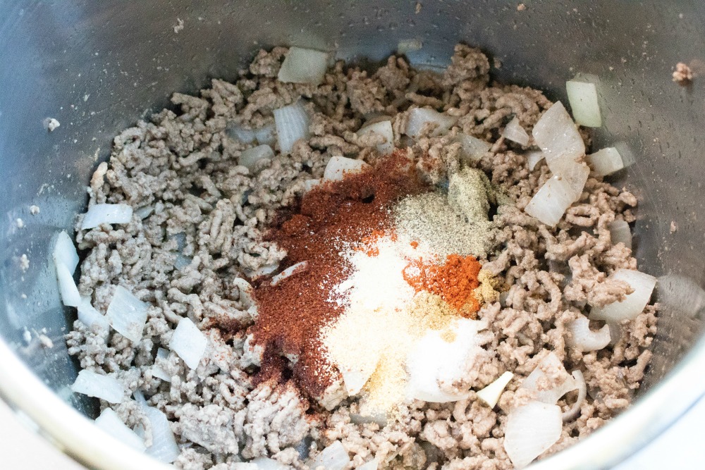 Instant Pot Beef and Bean Chili made with Dry Beans