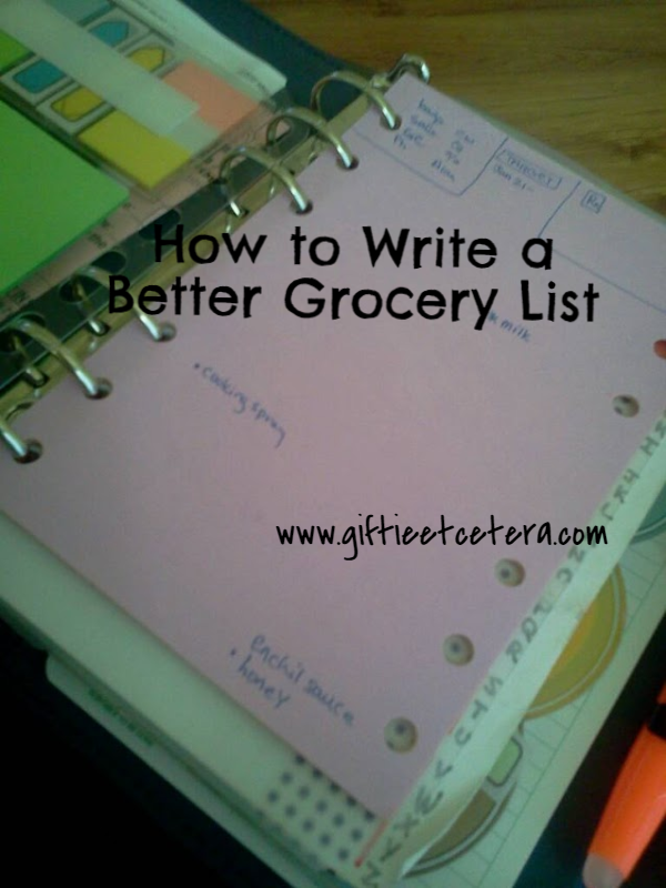 grocery list, planner