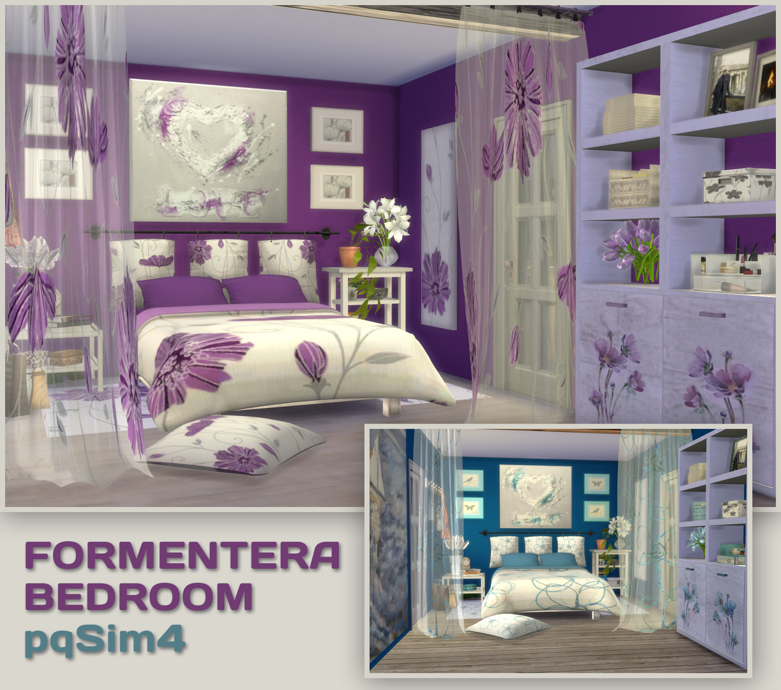 Sims 4 CC's The Best Bedroom by PQSIM4