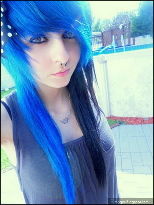 Blue Hair Emo Telegraph 