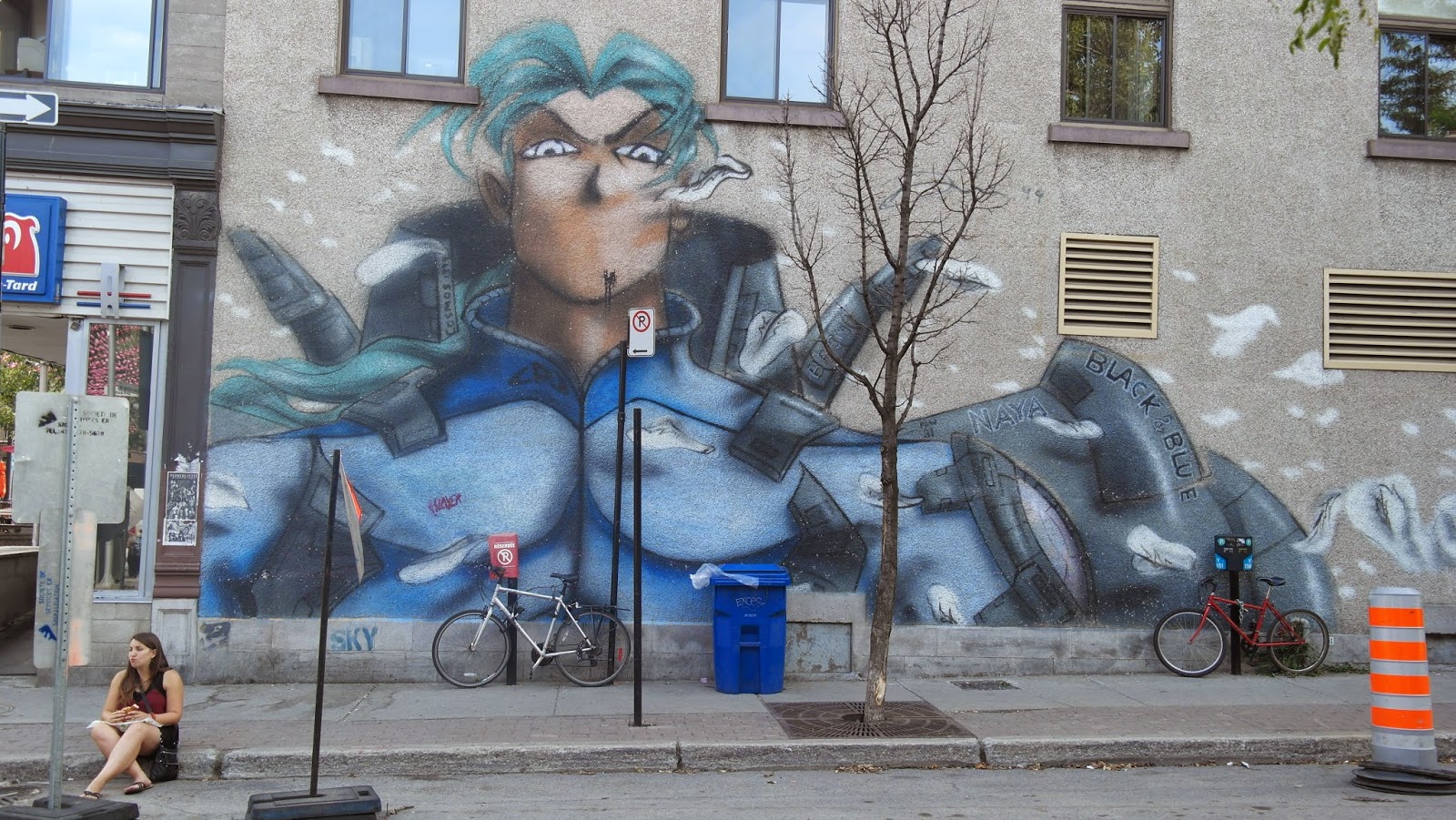 Sur ma route Street art, rue Sainte Catherine partie Village, Montréal