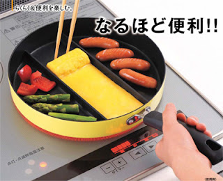 Frying pan with 3 compartments from Japan