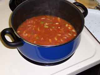Mediterranean Seafood Soup becoming