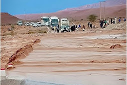بالفيديو الفيضانات تجتاح المغرب وتقطع الطريق الرابطة بين تارودانت وطاطا Catastrophic Floods
