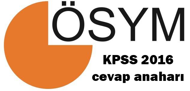 KPSS Lise ve Ortaokul 2016 Sınav Soru ve Cevapları Kitapçığı