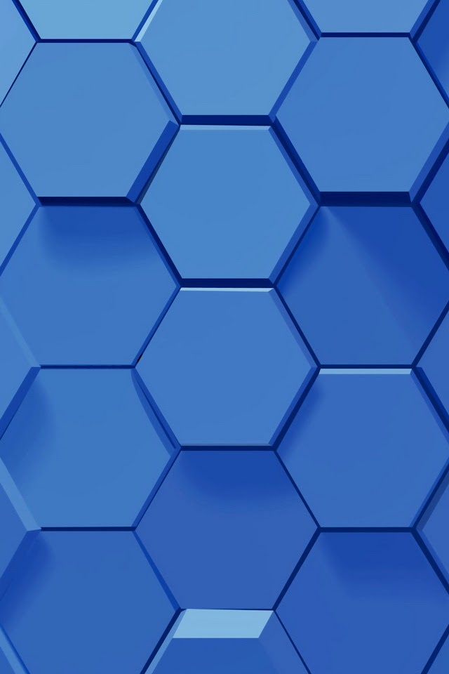   3D Blue Hexagons   Android Best Wallpaper