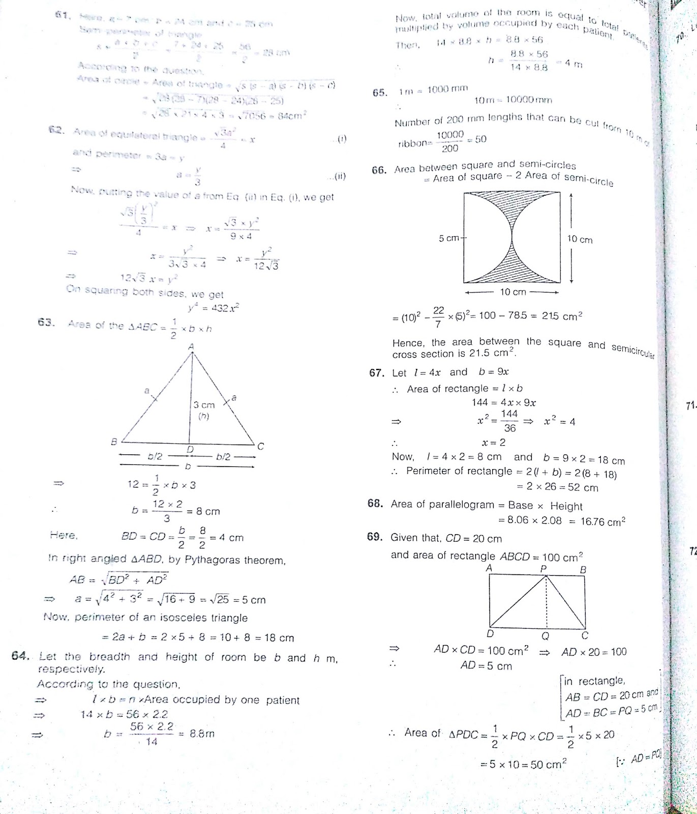 The perimeter of an isosceles triangle is 16 The perimeter of an isosceles triangle is 16