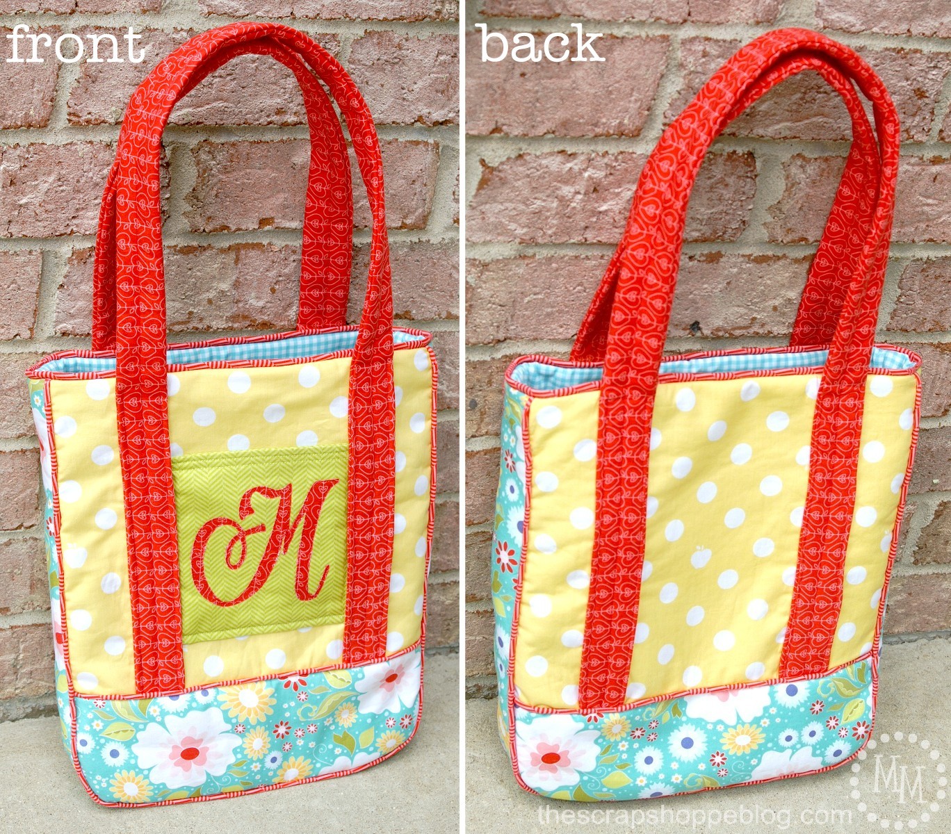 diy monogram book bag